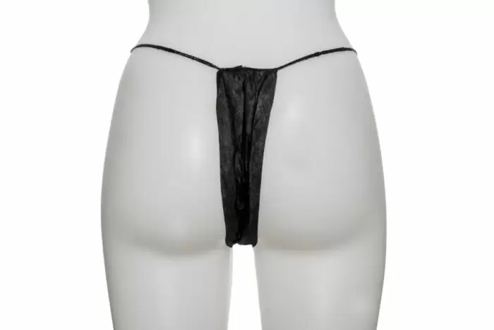 Dukal Reflections Disposable Thong Panty - Black - The Spa Mart