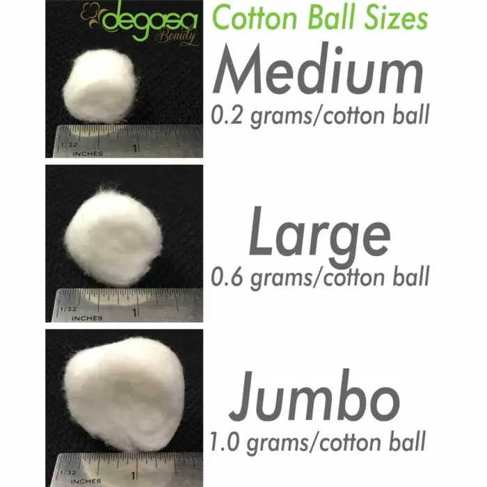 Degasa Cotton Balls Jumbo 1.0grs 70ct - The Spa Mart