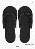 Slip Resistance Pedicure Slipper - Black - 12 Pack
