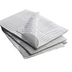 Nail Towel w/ Poly Backing, 2-Ply, White, 500/Case