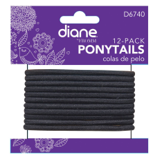 Diane Thin Black Ponytails- 12 PK 