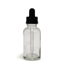 Clear Glass Dropper Bottle 1 oz