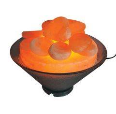 Harmony Salt Himalayan Salt Stone Warmers Poly Carbonate Bowl W/20 Massage Stonesw/Dimmer Cord & 75W Bulb