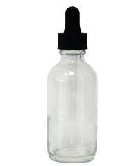 Clear Glass Dropper Bottle 2 oz