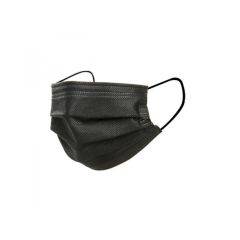 3-ply Black Face Mask with Ear Loop- Pack of 50