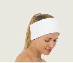 Canyon Rose Terry Cloth Spa Headband - White