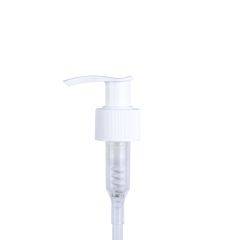 White Ribbed Lock-up Lotion Pump with 6-1/4" Dip Tube - White