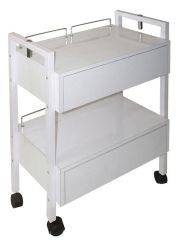 Wooden Trolley with Two Drawer