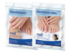 HandsDown Nail Wipes 2" x 2" White 200 Count
