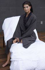 Microfiber Shimmer Lined Robe (Charcoal) -2XL