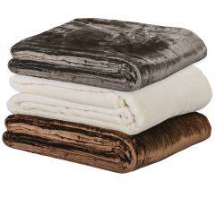 Living Earth Crafts Premium Microfiber Fleece Blanket (Espresso, Cream or Taupe)                                                                                                         