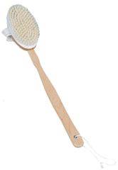 Natural Bristle Body Brush with Handle