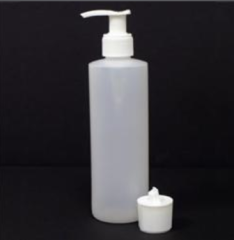 8 oz Plastic Bottles with Flip Top Cap or Pump for easy dispensing of Massage Oils, Lotions and Creams