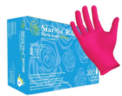 Sempermed Starmed Rose X-SMALL Gloves 200 per box