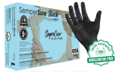 Sempermed 3.5mil Exam Nitrile Accelerator Free X-Small100 gloves per box 