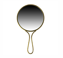 Hand Mirror - Round - Brass